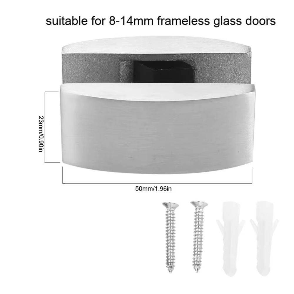 Guide de sol en acier inoxydable 304 pour portes coulissantes sans cadre, quincaillerie de construct