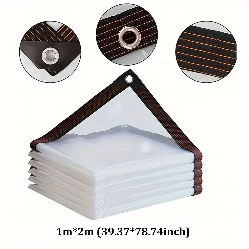 Bâches transparentes avec œillets – Bâche transparente pour jardins extérieurs, protection des plant