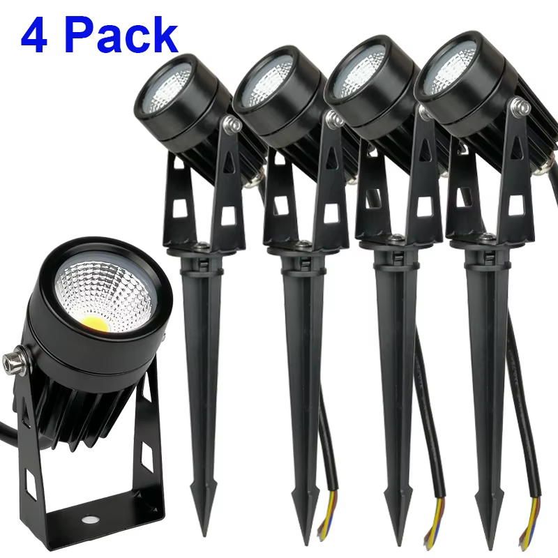4 Pack nouveau Style COB jardin pelouse lampe lumière 220V 110V 12V extérieur LED Spike lumière 3W 5