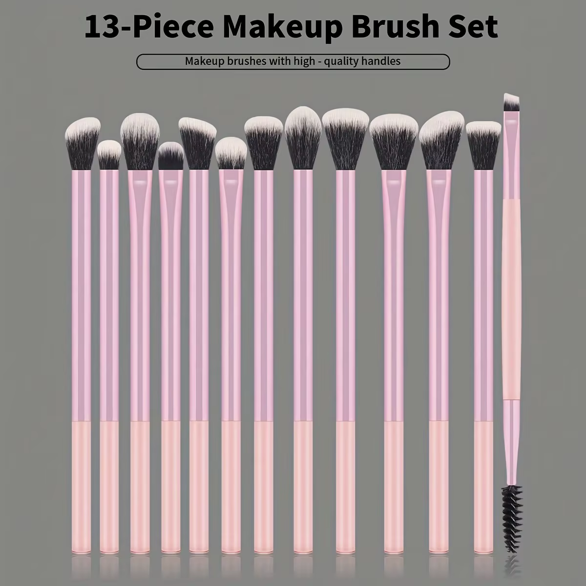Ensemble de 13 pinceaux de maquillage professionnels, pinceaux doux pour le visage et les yeux, pour