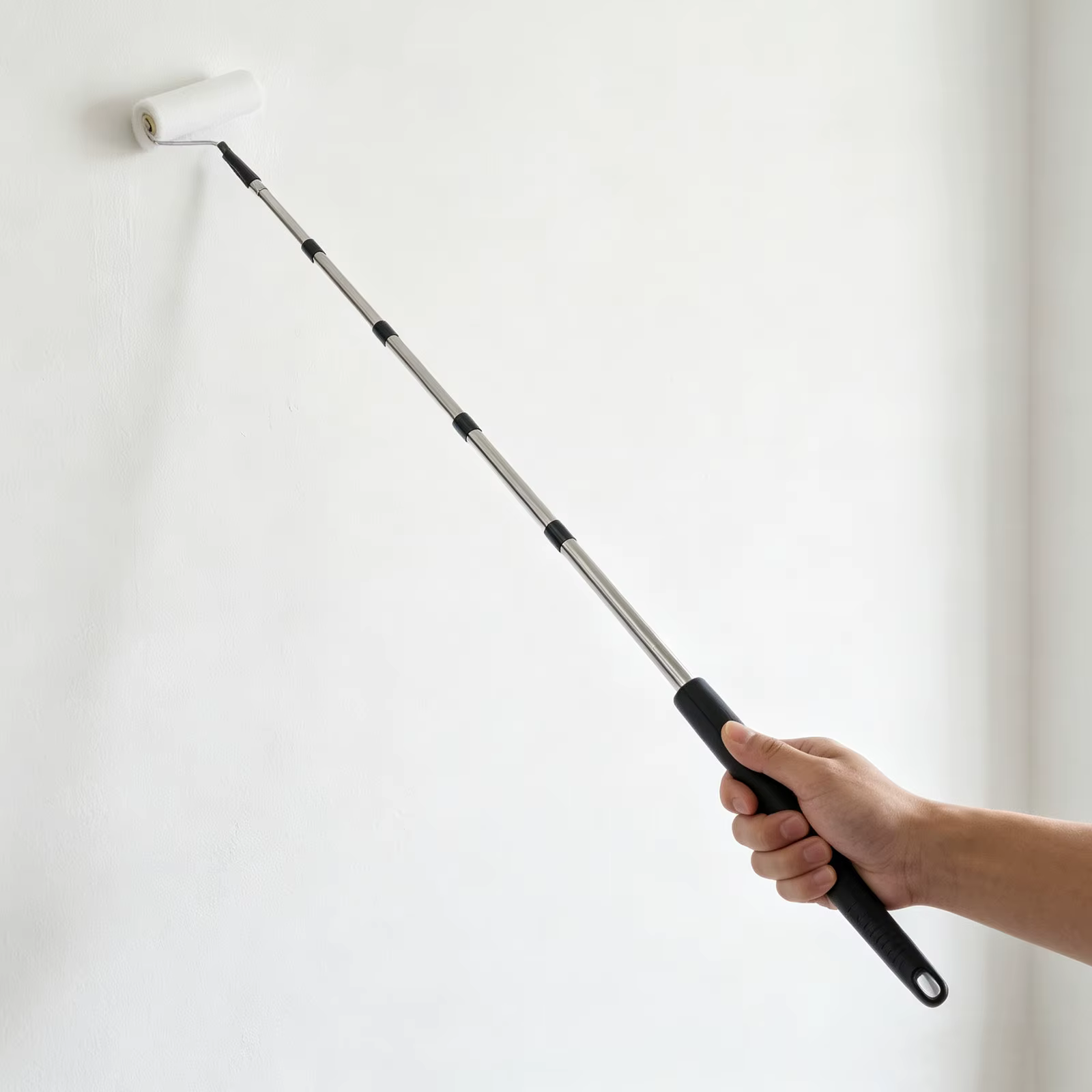 Ensemble de rouleaux à peinture en latex avec manche télescopique et manchon rechargeable pour murs,