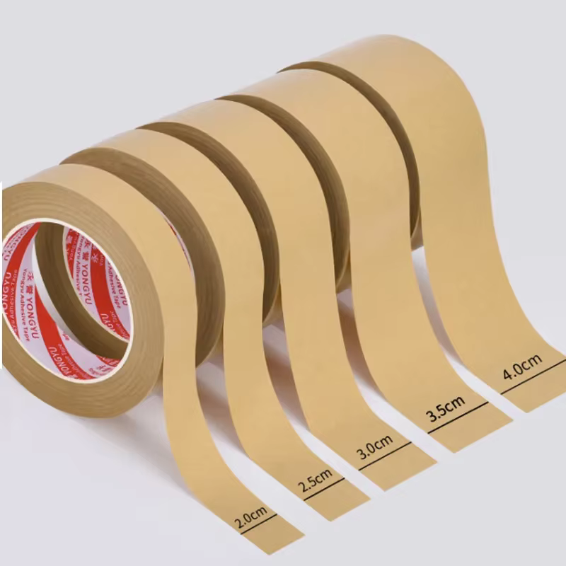 1 rouleau de papier Kraft gommé de 23m, ruban de masquage adhésif marron pour scellage de boîtes, ru