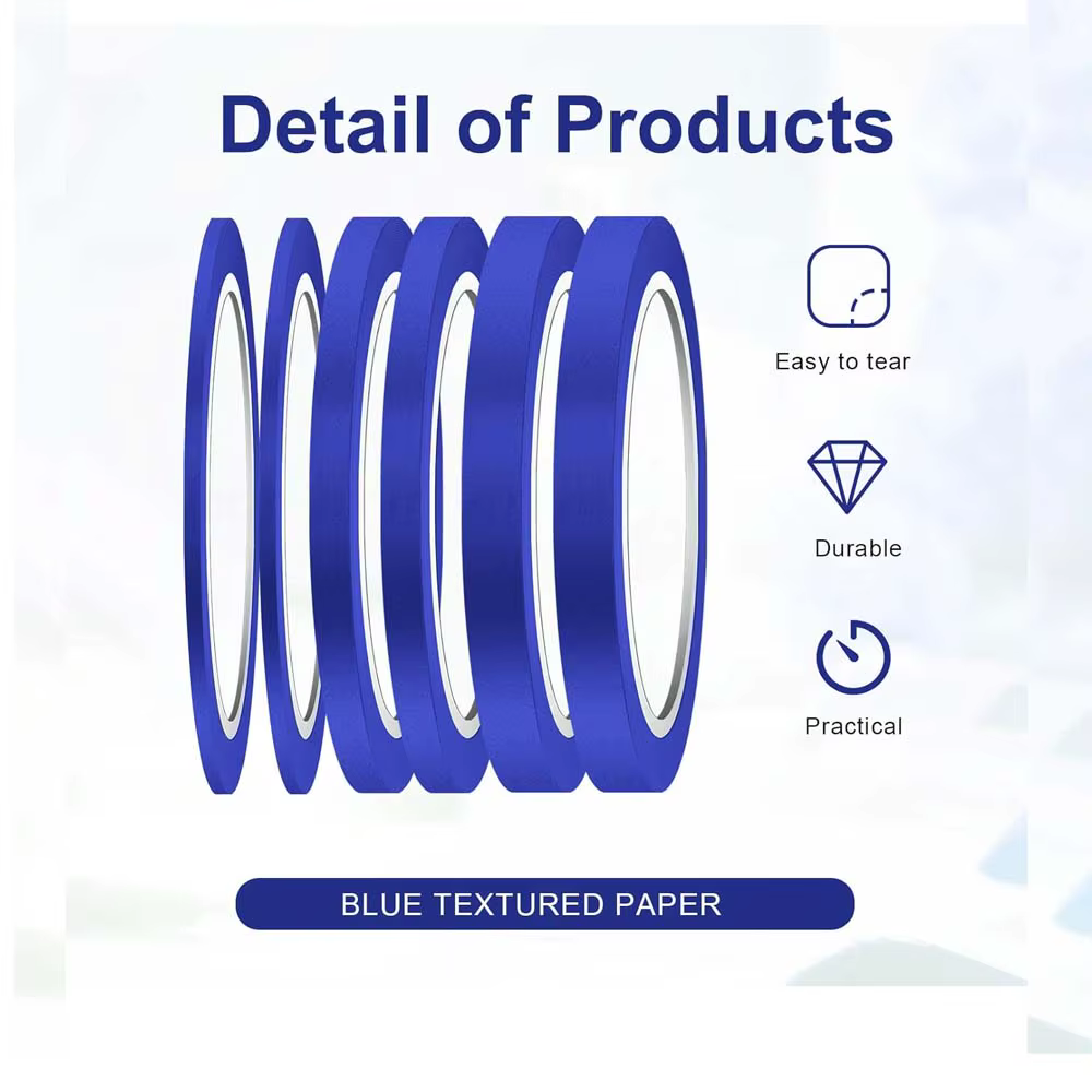 3 rouleaux de ruban bleu