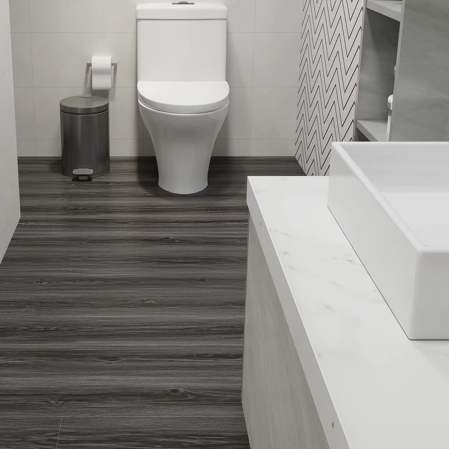 1 rouleau de papier peint autocollant en PVC à grain de bois