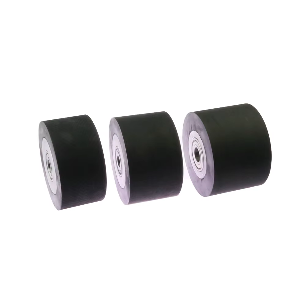 100*50mm/60mm/70mm Surface lisse rouleau en caoutchouc meuleuse à bande roue support tendeur