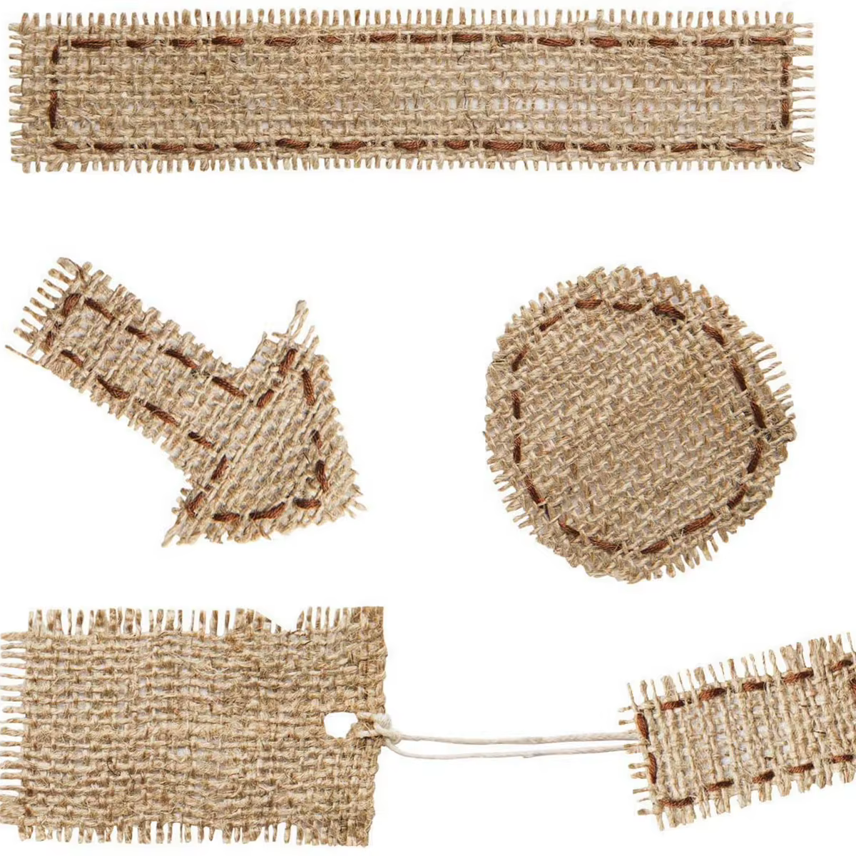 Zerolife-Rouleaux de Toile de Jute Naturelle Rétro Vintage