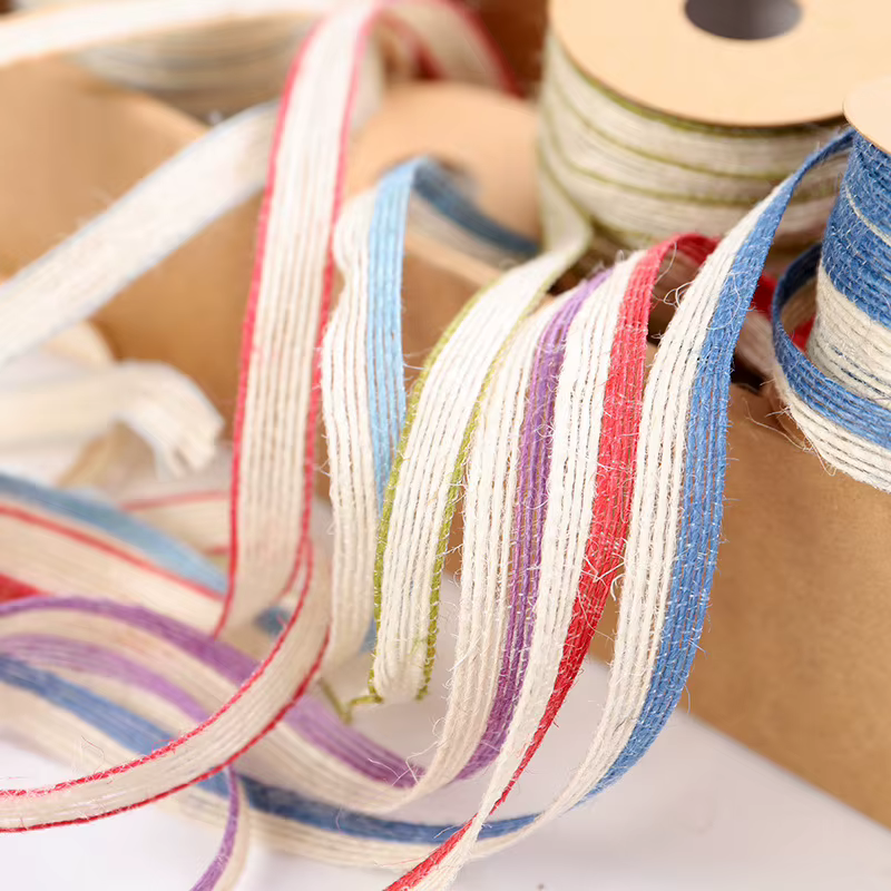 Ruban en Toile de Jute Vintage Naturelle de 5 Mètres et 10mm