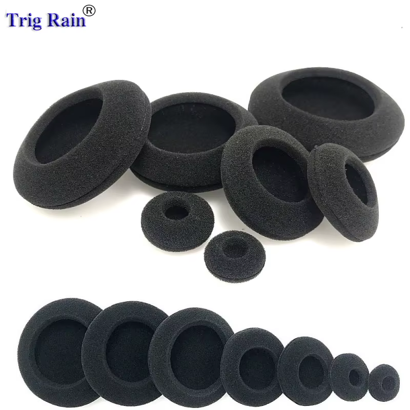Coussinets d'oreille en mousse épaissie pour casque, éponge, housses de coussins de remplacement, étui pour écouteurs, 35mm, 40mm, 50mm, 55mm, 60mm, 70mm, 80mm