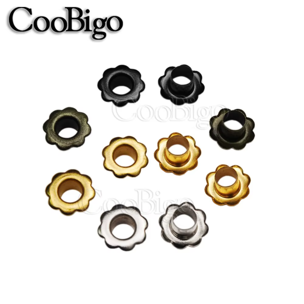 Oeillet métal œillets floraux pour Scrapbooking rideaux vêtements ceinture chaussures cuir couture bricolage artisanat accessoires 4.5mm 200 pièces