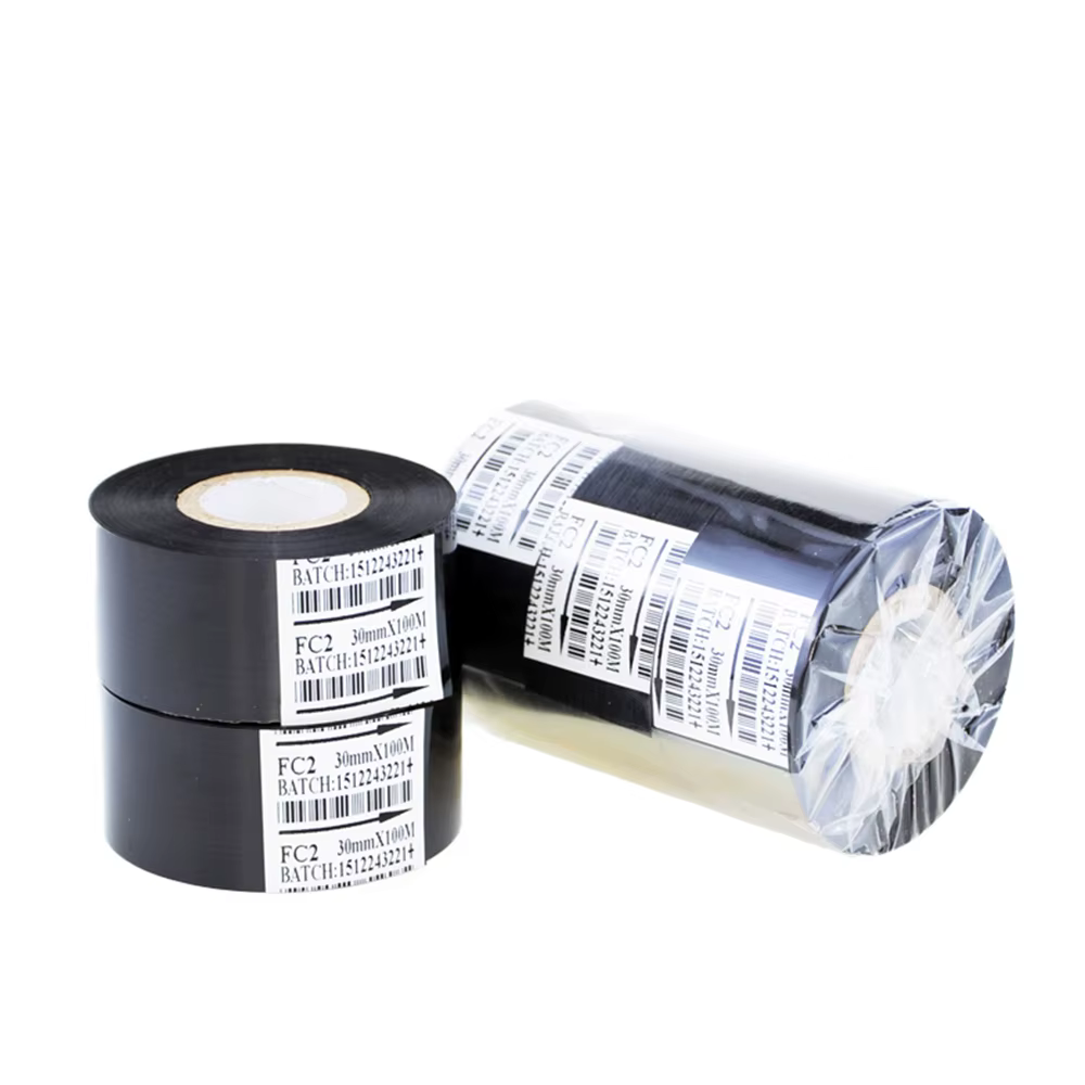 Ruban thermique de Machine d'impression de ruban 30*100m, accessoire d'imprimante de Code de Date noir 30mm de largeur pour DY-8