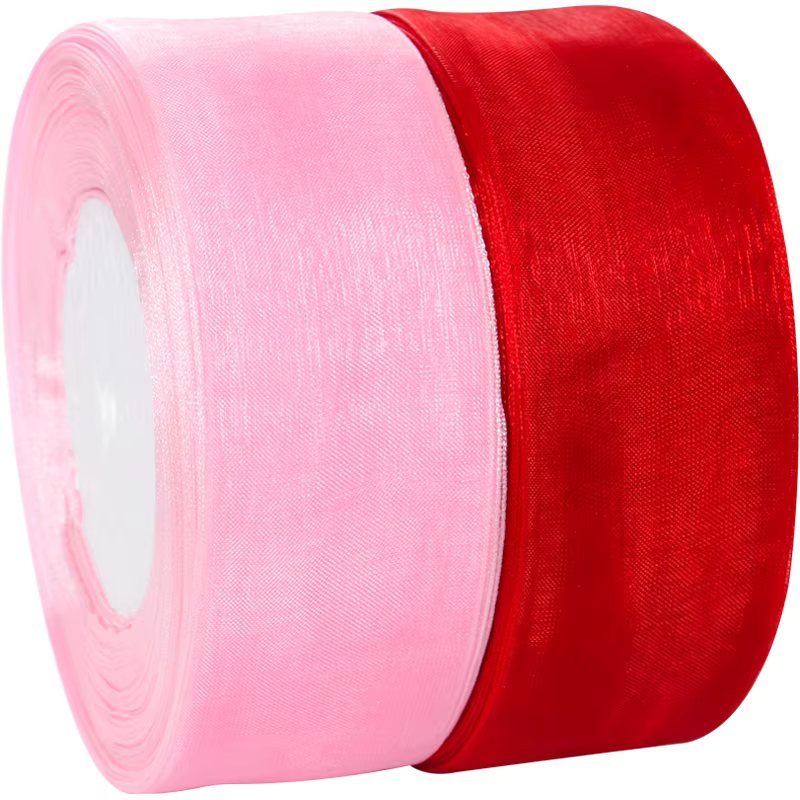 (50 yards/rouleau) Ruban en organza 12/15/20/25/40 mm