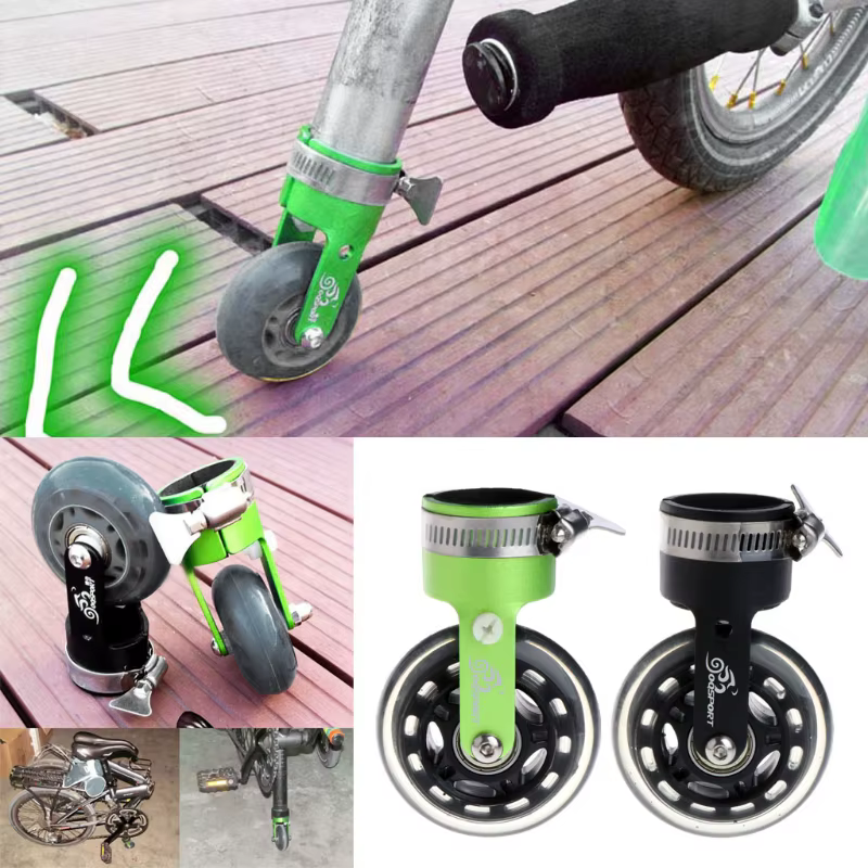 Roue à roulettes auxiliaire pliable pour vélo Portable, accessoires de cyclisme