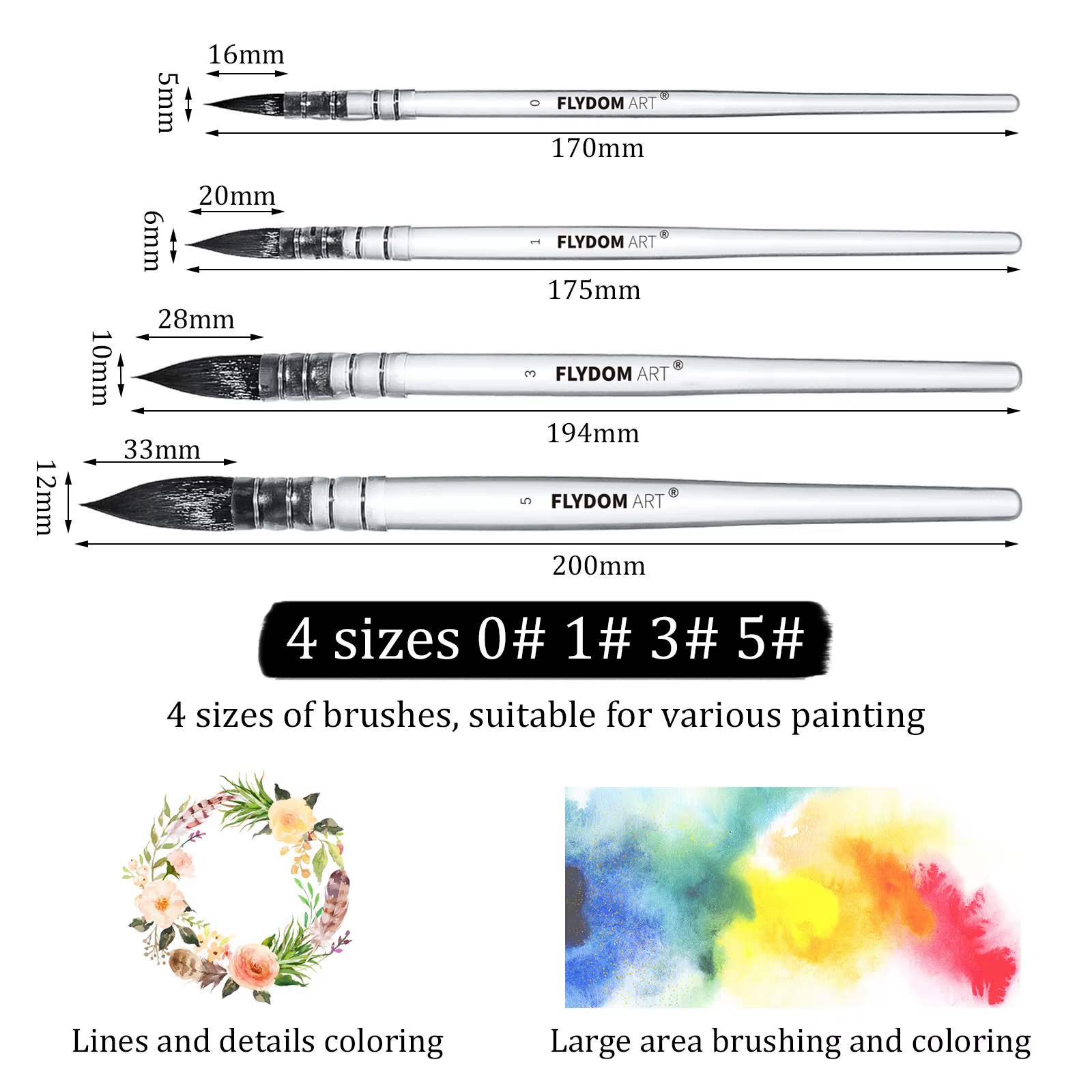 Ensemble de pinceaux d'aquarelle professionnels