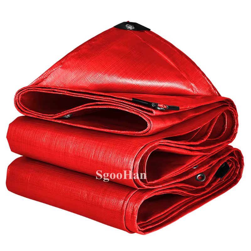 Bâche en PE rouge imperméable