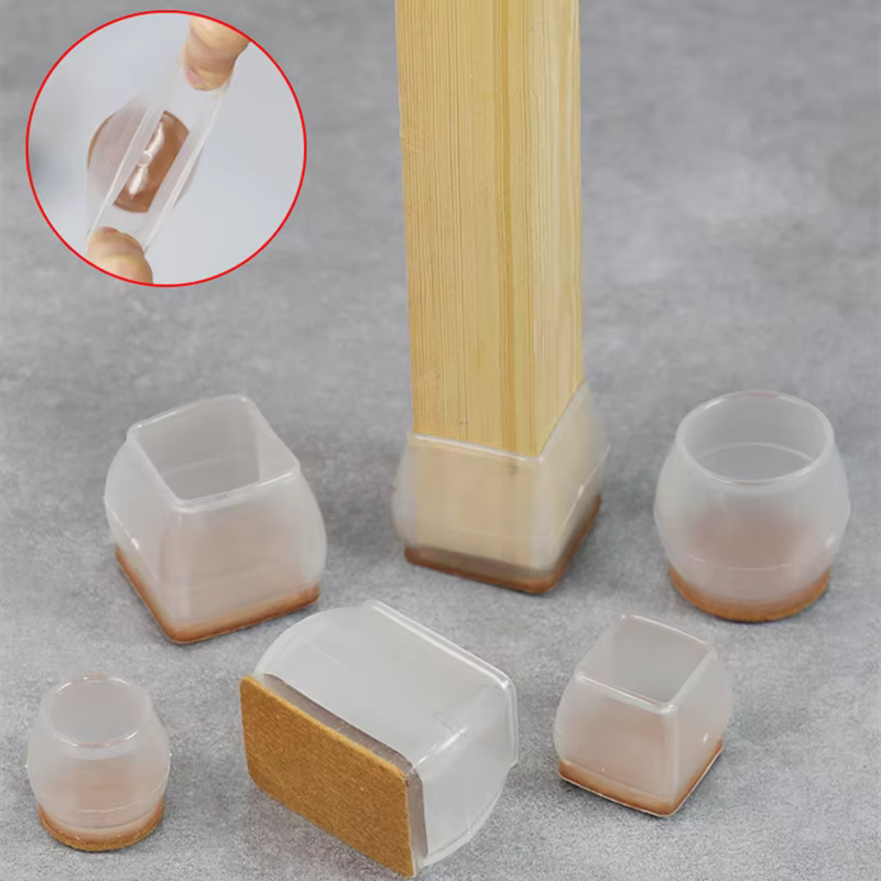 Lot de coussinets en silicone pour pieds de chaise