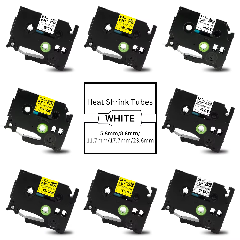 Compatible Brother Thermorétractable Tube Bande HSe-231 HSe-211 HSe-221 HSe-631 pour P-touch PT-E550W E300 E500 Execute Wcredible P900 P950W 7600