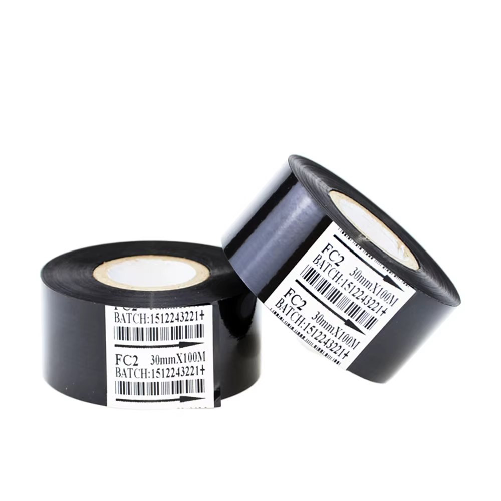Ruban thermique de Machine d'impression de ruban 30*100m, accessoire d'imprimante de Code de Date noir 30mm de largeur pour DY-8