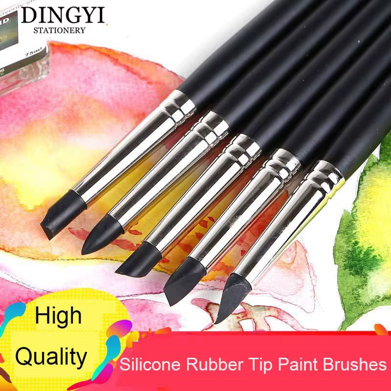 Pinceaux à peinture à pointe en caoutchouc de Silicone