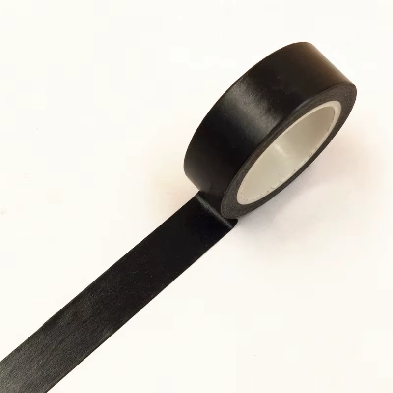 1 rouleau de ruban adhésif Washi blanc et noir