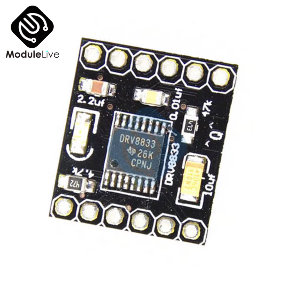 Carte technique de pilote de moteur pas à pas, moteur pas à pas à 4 fils, pont en H, protection contre les surintensités, 2 canaux, 2 canaux, DC, 1,5 A, 3V-10V, DRV8833
