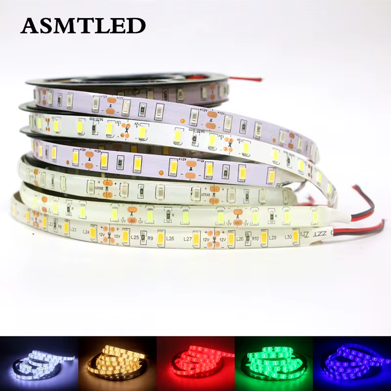 0.5m 1m 2m 3m 4m 5m 60leds/m SMD 5630 bande lumineuse LED Flexible 12V IP30 IP65 bande LED étanche pour la maison KTV Bar lumière de vacances