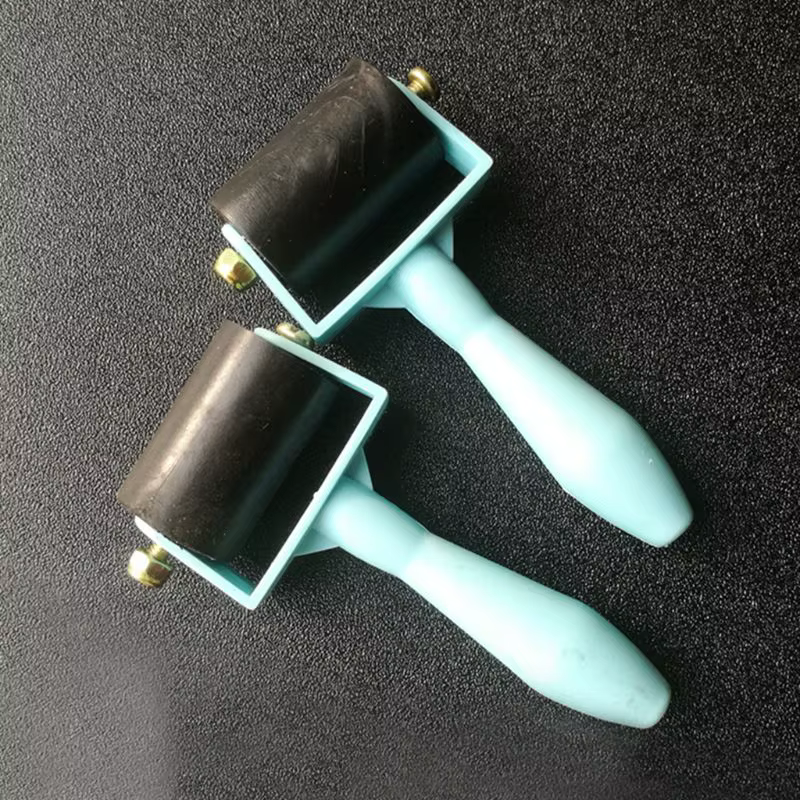 Rouleau à colle en caoutchouc antidérapant, 2 pièces, outils Construction,
