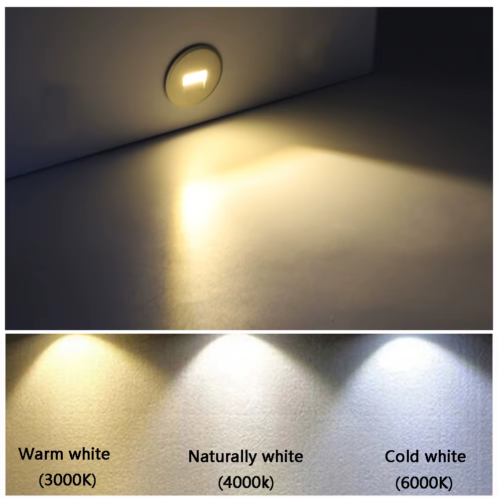 Applique murale Led encastrée 1W 12-24V