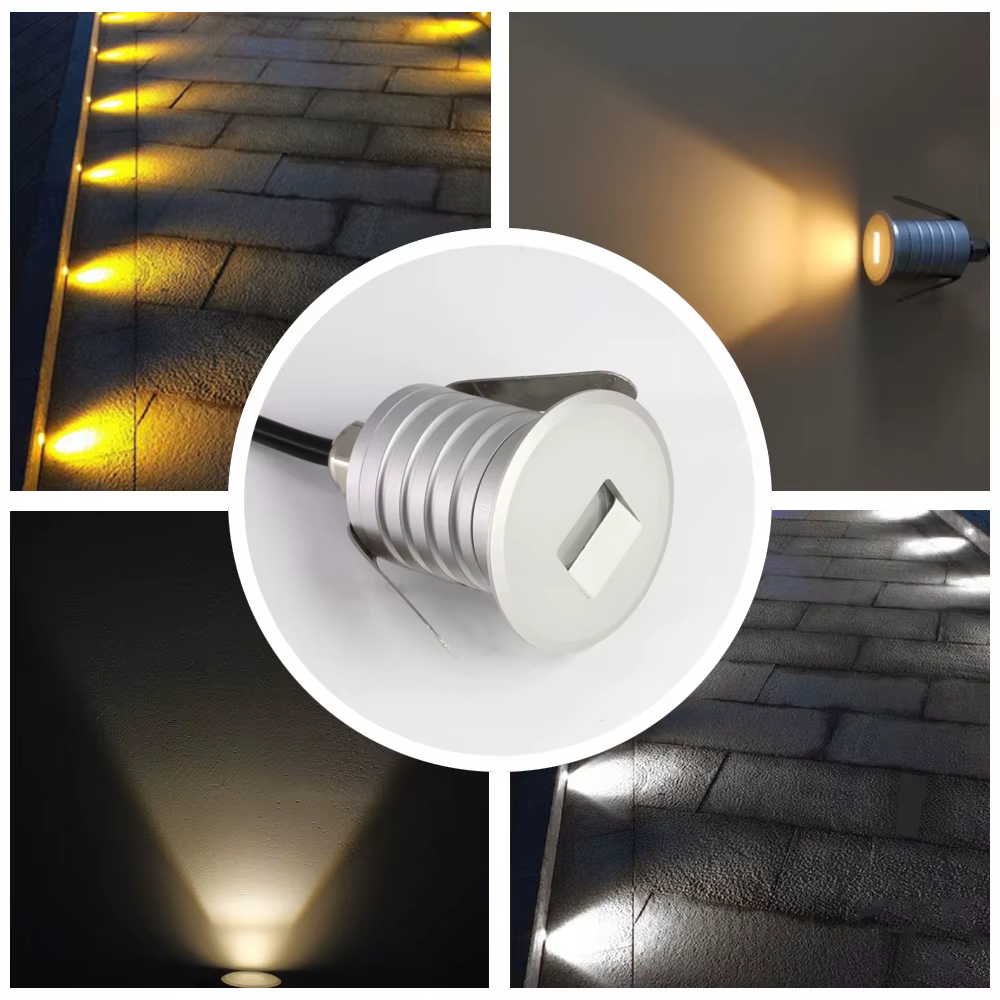 Applique murale Led encastrée 1W 12-24V