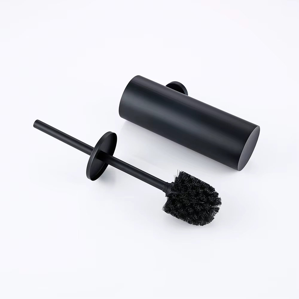 Porte-brosse mural en acier inoxydable 304, noir, pour salle de bain, Style moderne, matériau sans nettoyage de toilettes mortes