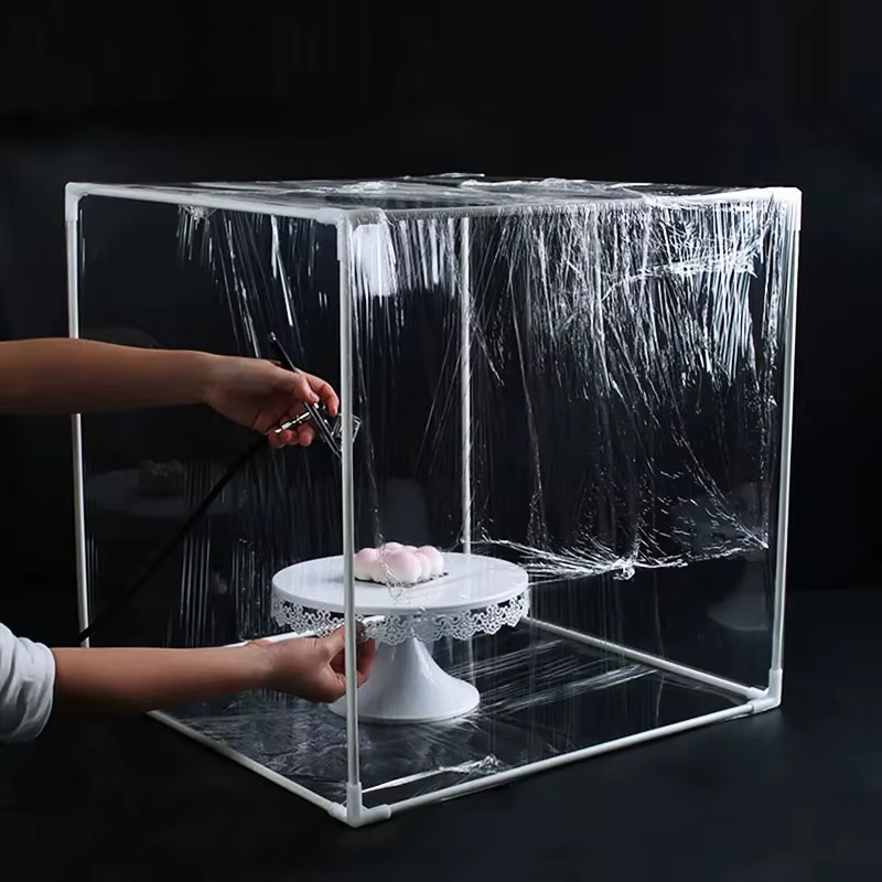 Établi de peinture par pulvérisation avec anti-éclaboussures