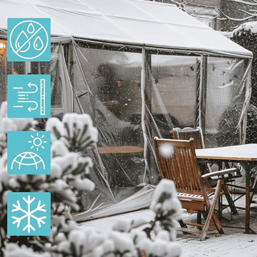 Juste transparente en polyéthylène pour jardin extérieur