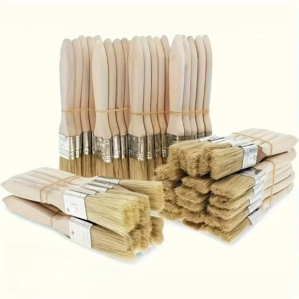 Pinceaux à manche en bois (lot de 10) adaptés à l'art