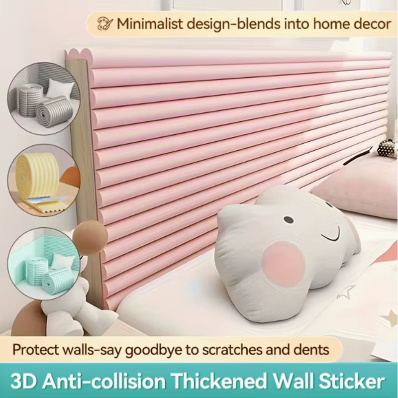 Rouleau d'autocollants muraux texturés 3D à bords souples, facile à nettoyer, décoration de maison pour murs, Tables, chaises, papier peint pour murs, Protection des chaises, 1 rouleau