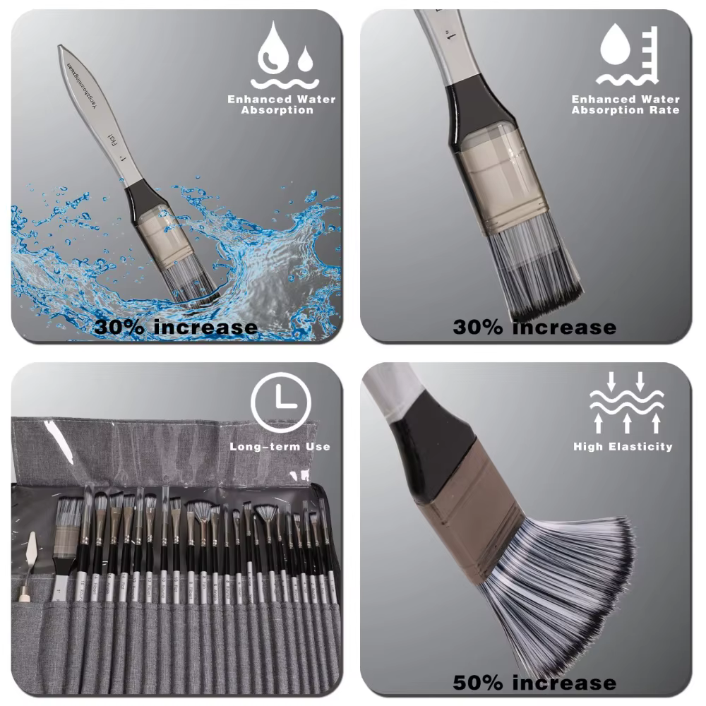 Ensemble de pinceaux de peinture professionnels