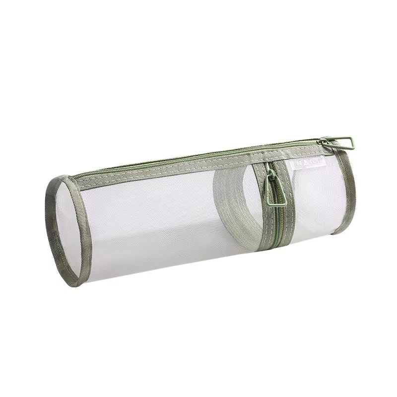 Sac de rangement portable en maille pour pinceaux de maquillage, double usage, grande capacité, support vertical, pochette de voyage pour cosmétiques