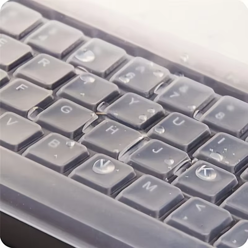 Film de protection universel en Silicone pour clavier, couverture transparente pour ordinateur de bureau, Gel de silice, bosse Concave pour clavier