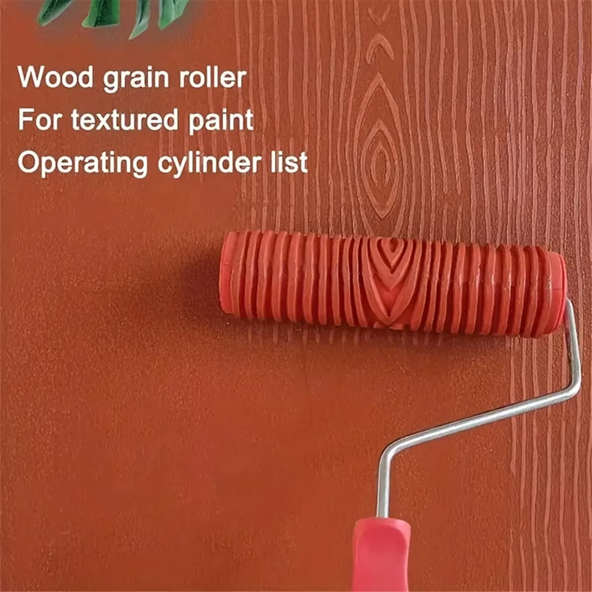 Rouleau de peinture murale en bois avec poignée