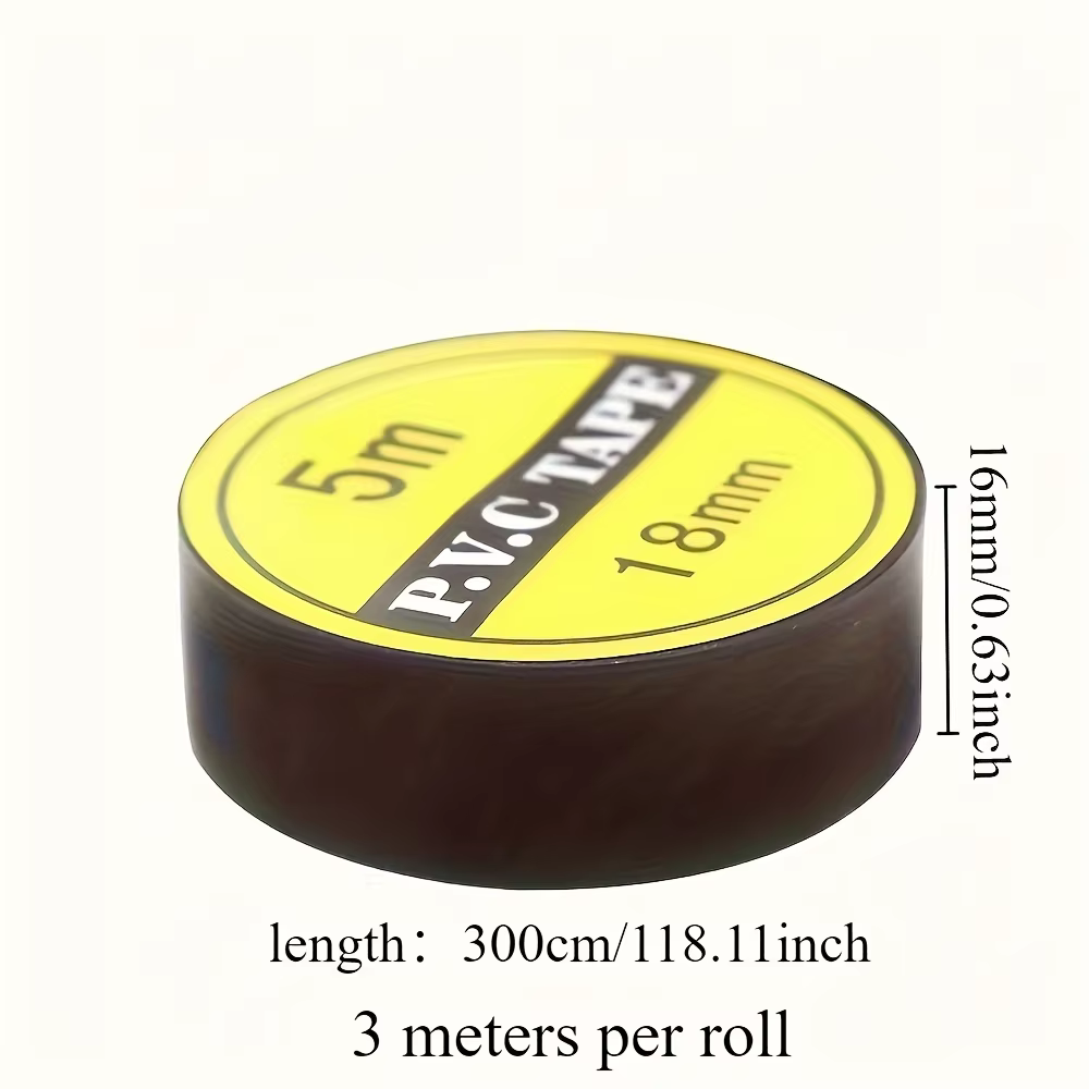 5 rouleaux de ruban adhésif électrique noir