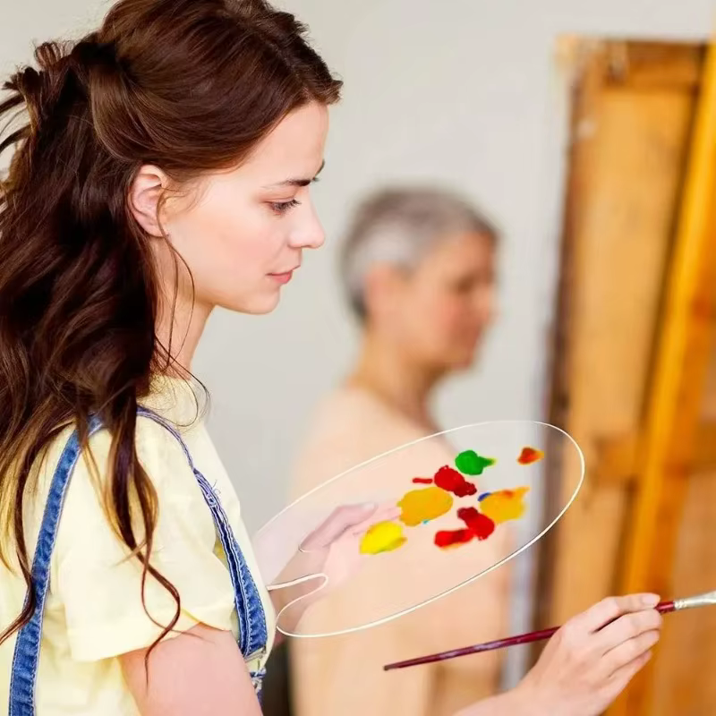 Palette de peinture acrylique transparente