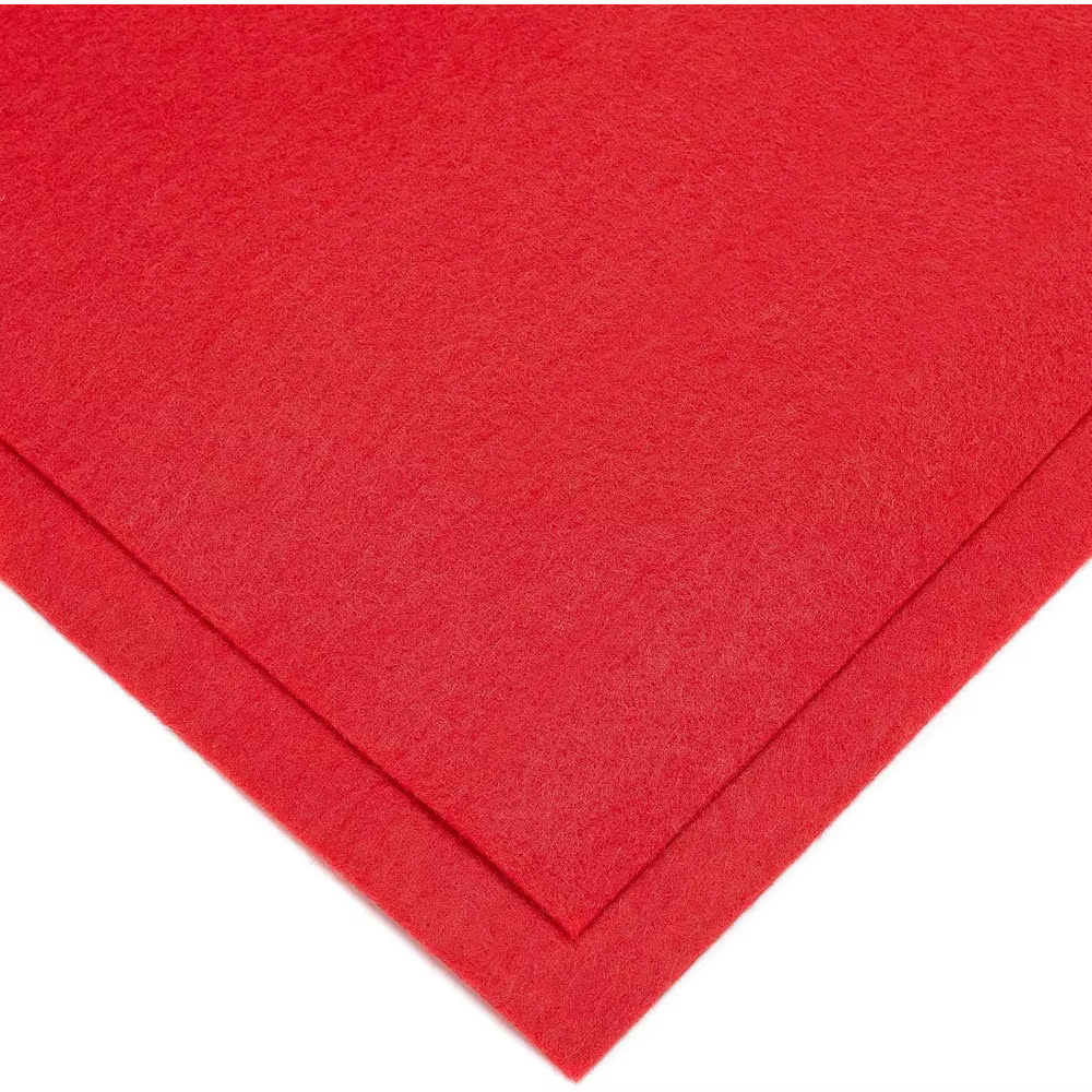 Feuille de tissu en feutre rouge de 10 pieds