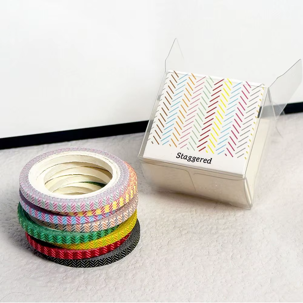 8 rouleaux de rubans décoratifs en papier