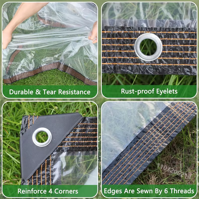 Bâche transparente en tissu d'ombrage imperméable