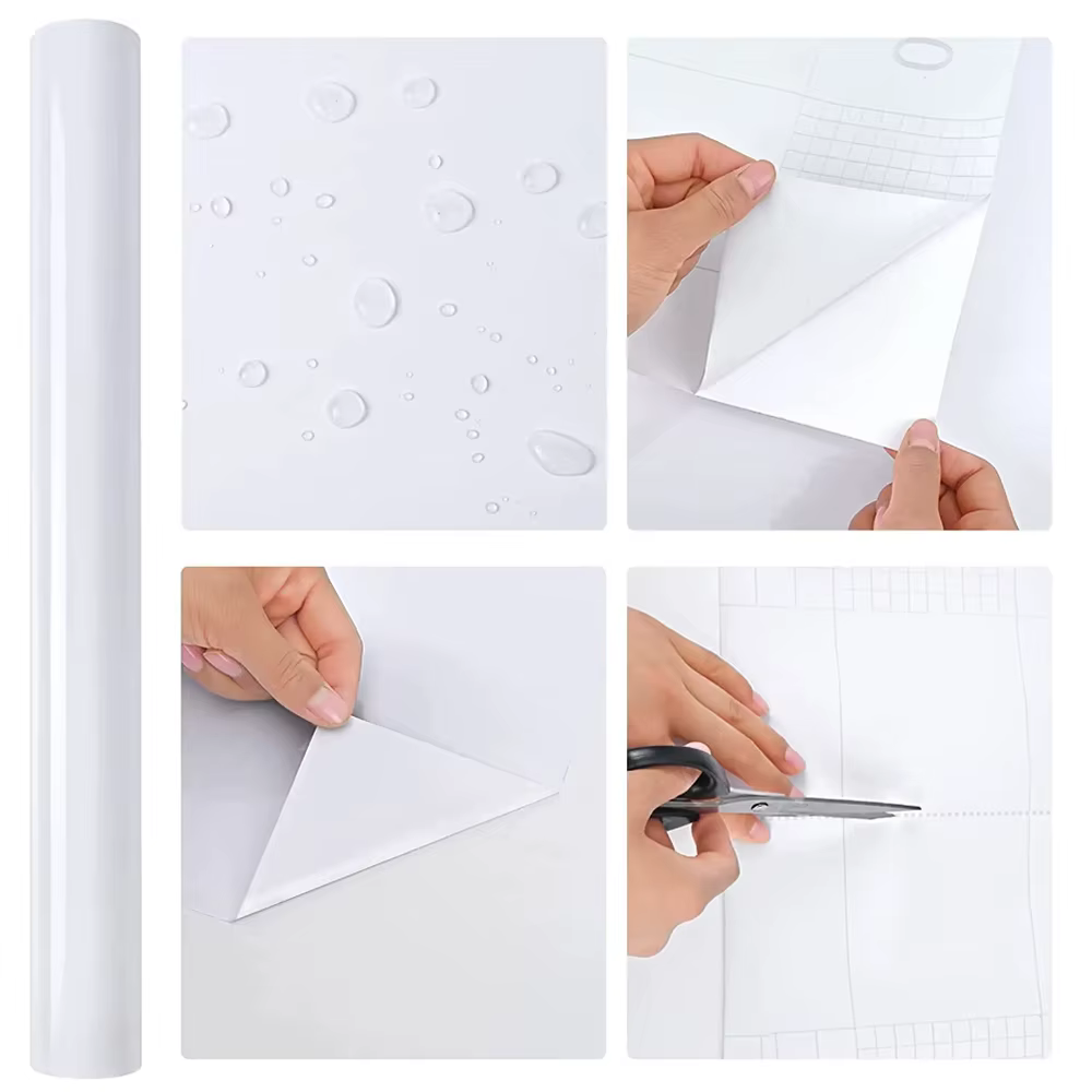 Film décoratif blanc perle pour bricolage