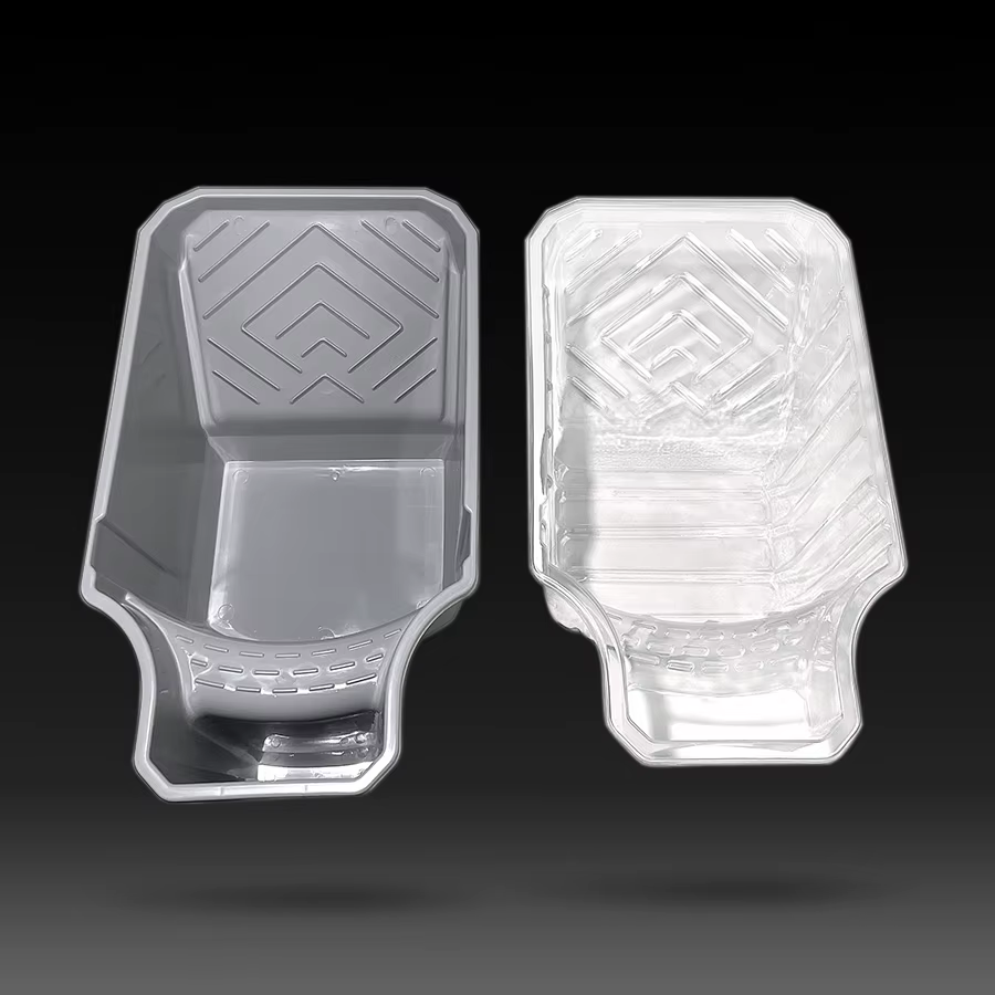 Tasse à peinture portative de 4 pouces avec cadre à rouleaux – Matériau PP durable