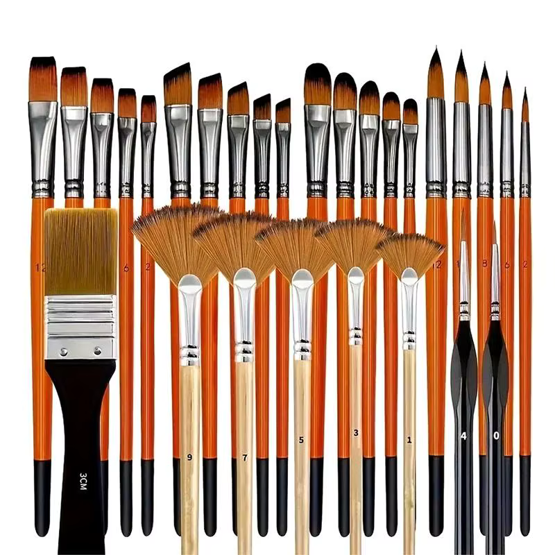Ensemble de pinceaux à peinture acrylique 28/32 pièces