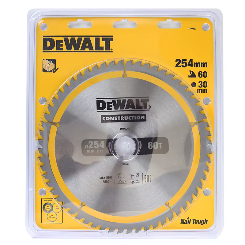 DEWALT – série de lames de scie à bois en alliage dur 216/254/305MM 40T/60T/80T DT1953 DT90250 DW3126 DW3128, accessoires d'outils