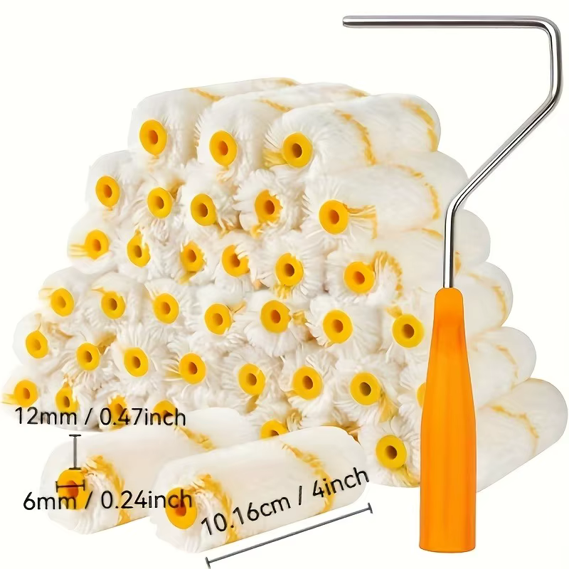 Ensemble de 11 rouleaux de peinture en microfibre de 4 pouces