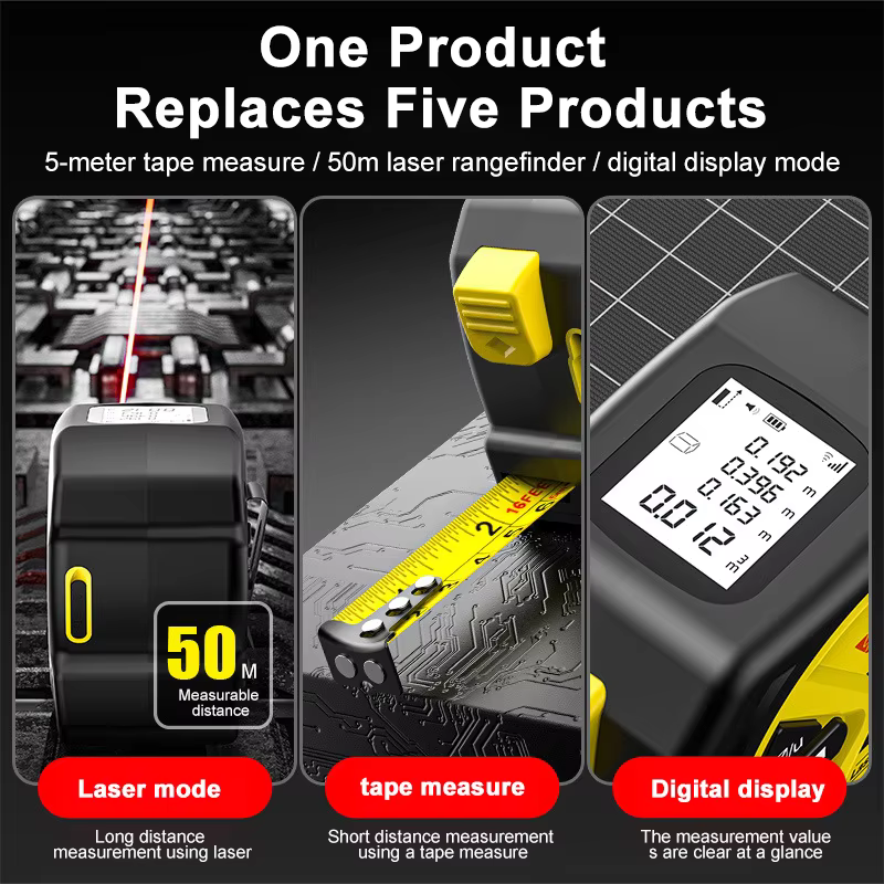 Ruban à mesurer Laser 3 en 1