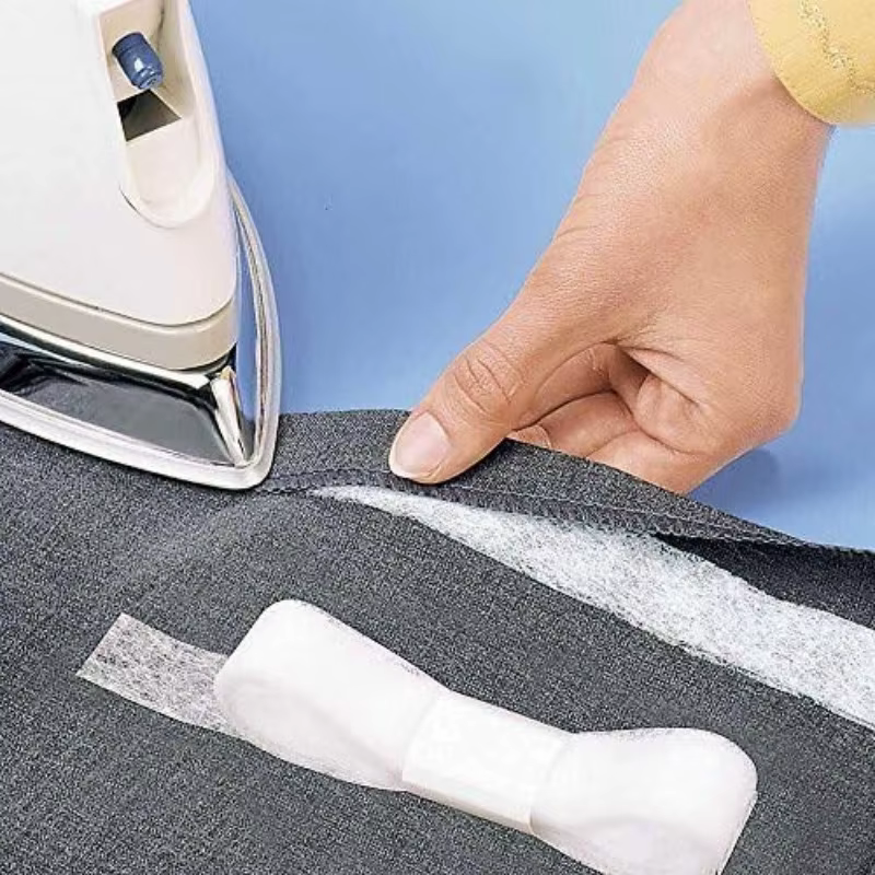 Fer sur ourlet ruban Double face Non-tissé doublure adhésif tissu vêtements