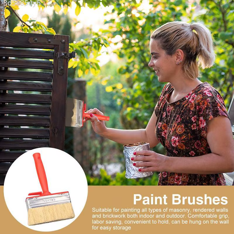 Pinceau à peinture à tête plate et lisse pour peindre les murs